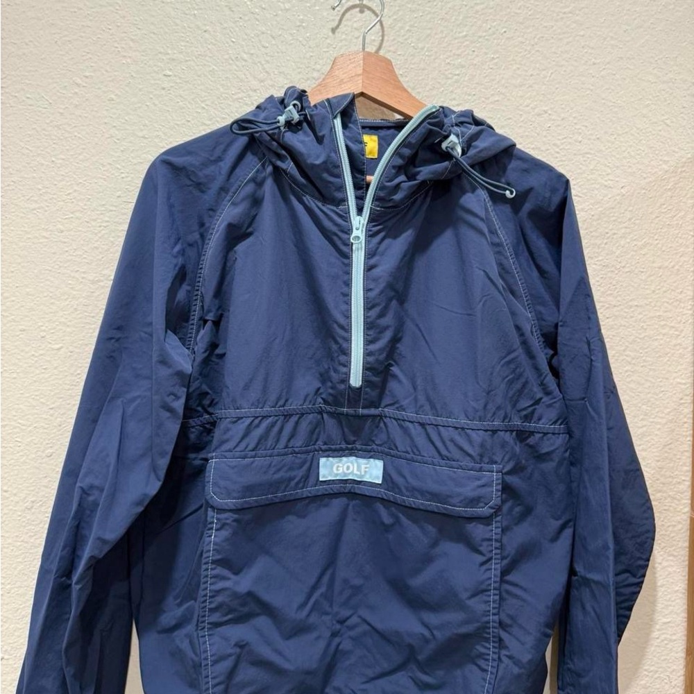 Golfwang Navy Blue Hooded Windbreaker